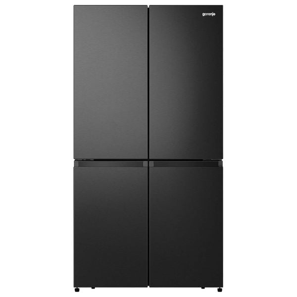 ثلاجة Gorenje NRM9181SBI صُنعت بتصميم فاخر 4 أبواب على طراز الـ French‑door، بعرض 90 سم وسعة صافية