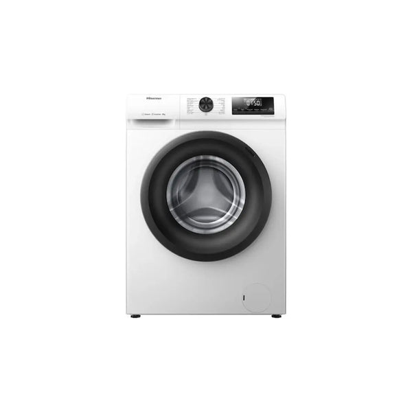 HISENSE WFQP8012WS Front Load Washing Machine 8 KG, White غسالة هايسنس