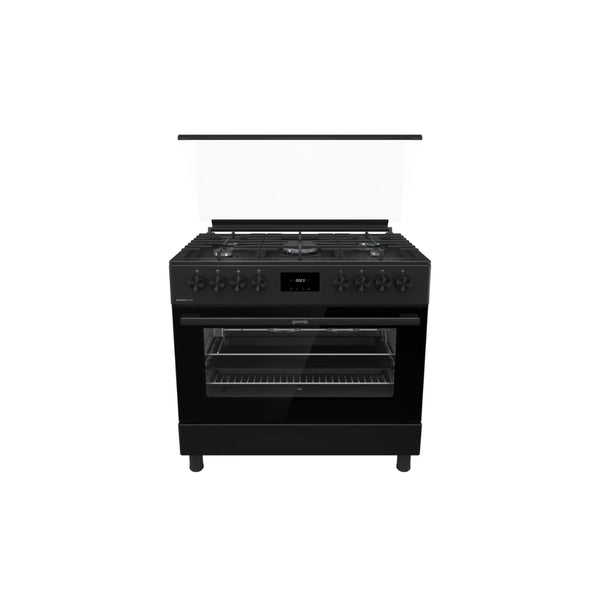 طباخ جورنجي غازي - 5 شعلات - GGI9C21B - 90 سم - فرن غاز 110 لتر - باب Soft Close - شبكة حديد زهر - لون أسود