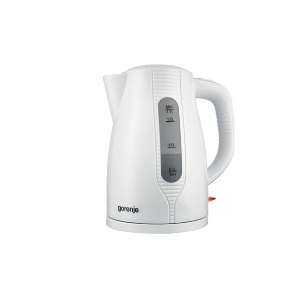 غلاية كهربائية Gorenje K17WII سعة 1.7 لتر طاقة تصل إلى 2200 W قاعدة دوّارة 360° مؤشر ماء حماية آمنة غطاء بيد واحدة