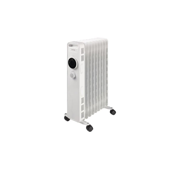 مدفأة زيت كهربائية Gorenje OR2000M سعة 2000 W، 9 زعانف، منظم حرارة (5-35 °C)، حماية الانقلاب، عجلات، تخزين كابل