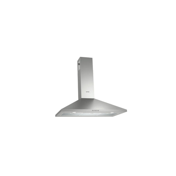 شفاط مطبخ جدار كامين Gorenje WHC923E14X 90 سم فلتر رغوة بولي، LED، سحب 412 م³/س، تحكم ميكانيكي ثلاثي السرعات، طاقة فئة C